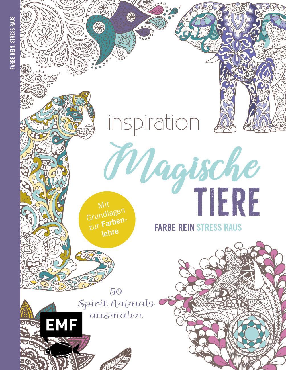 Cover: 9783960937593 | Inspiration Magische Tiere | 50 Spirit Animals ausmalen | Taschenbuch