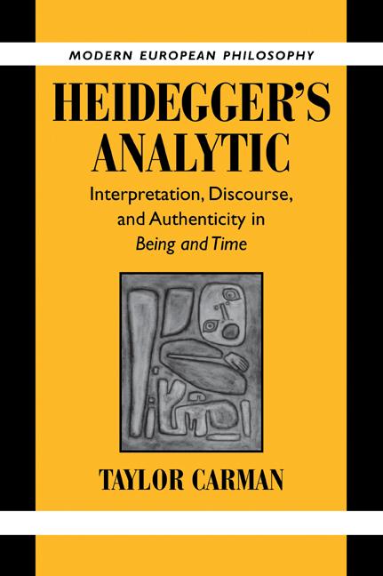 Cover: 9780521038935 | Heidegger's Analytic | Taylor Carman | Taschenbuch | Englisch | 2007