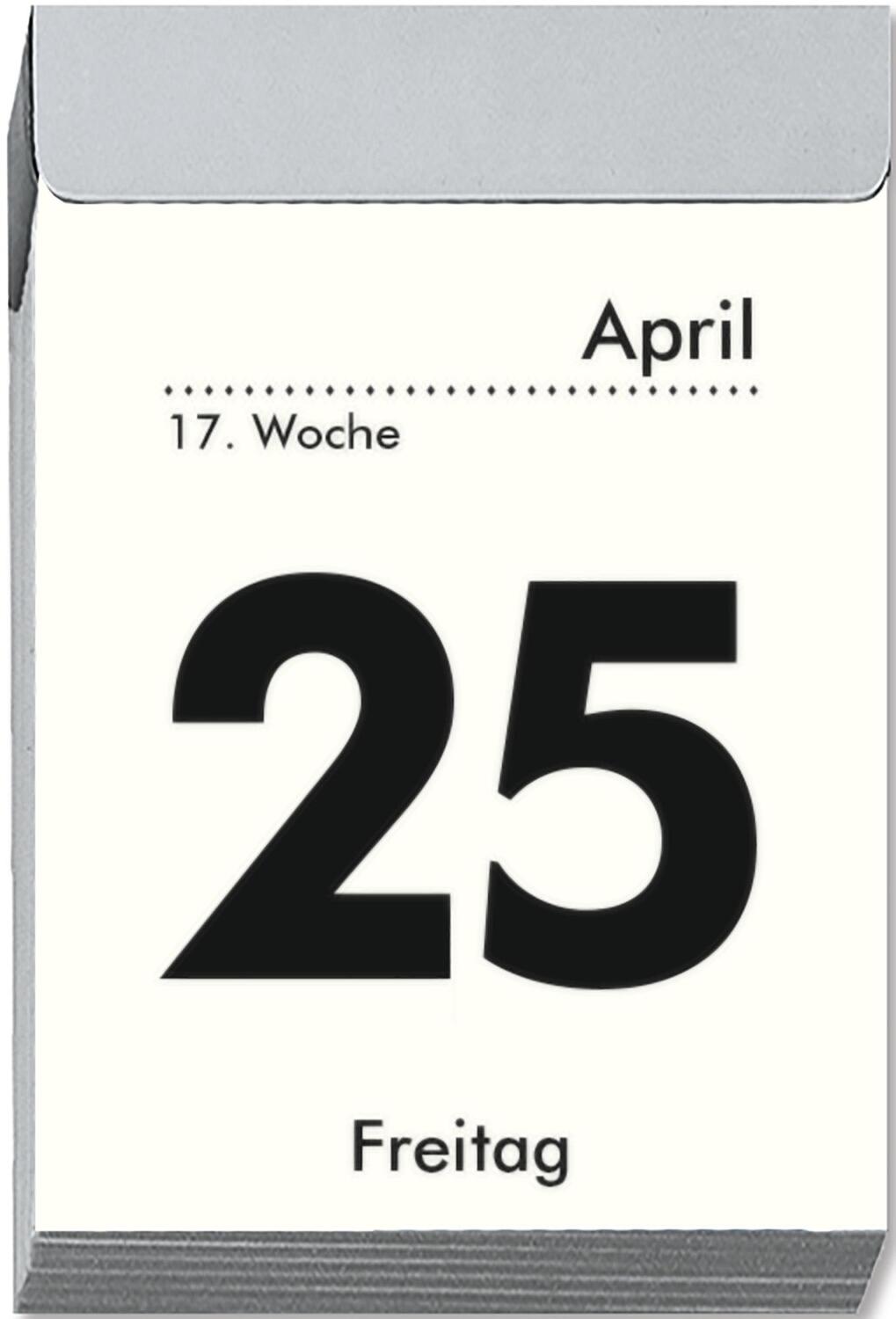 Bild: 4006928026197 | Tagesabreißkalender S 2025 - 4,1x5,9 cm - 1 Tag auf 1 Seite - mit...