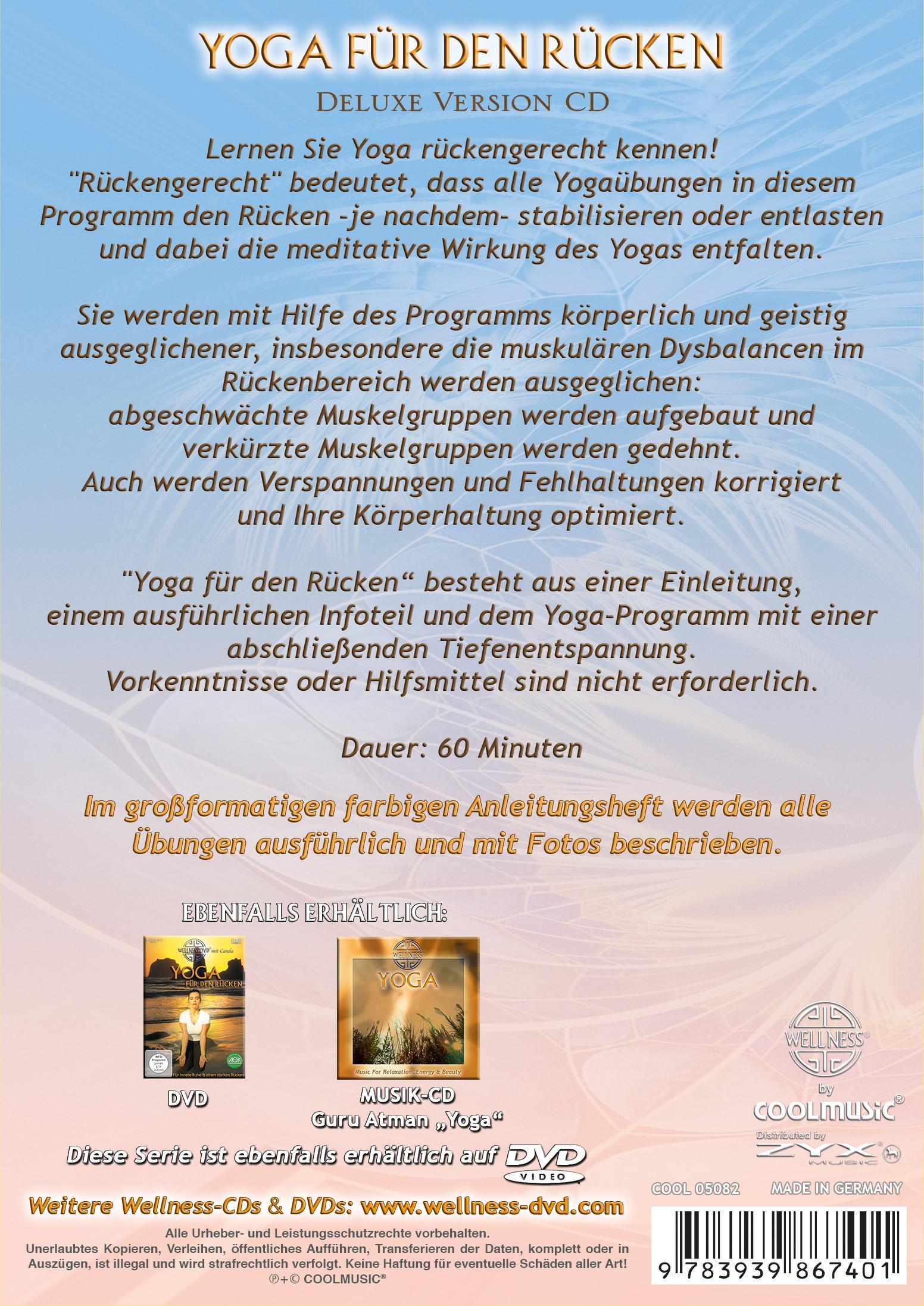 Rückseite: 9783939867401 | Yoga für den Rücken (Deluxe Version CD) | Canda | Audio-CD | 12 S.