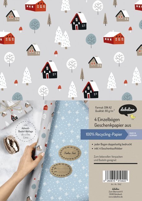 Cover: 4260615910637 | Geschenkpapier Set Weihnachten: Skandinavische Winterlandschaft | 4 S.