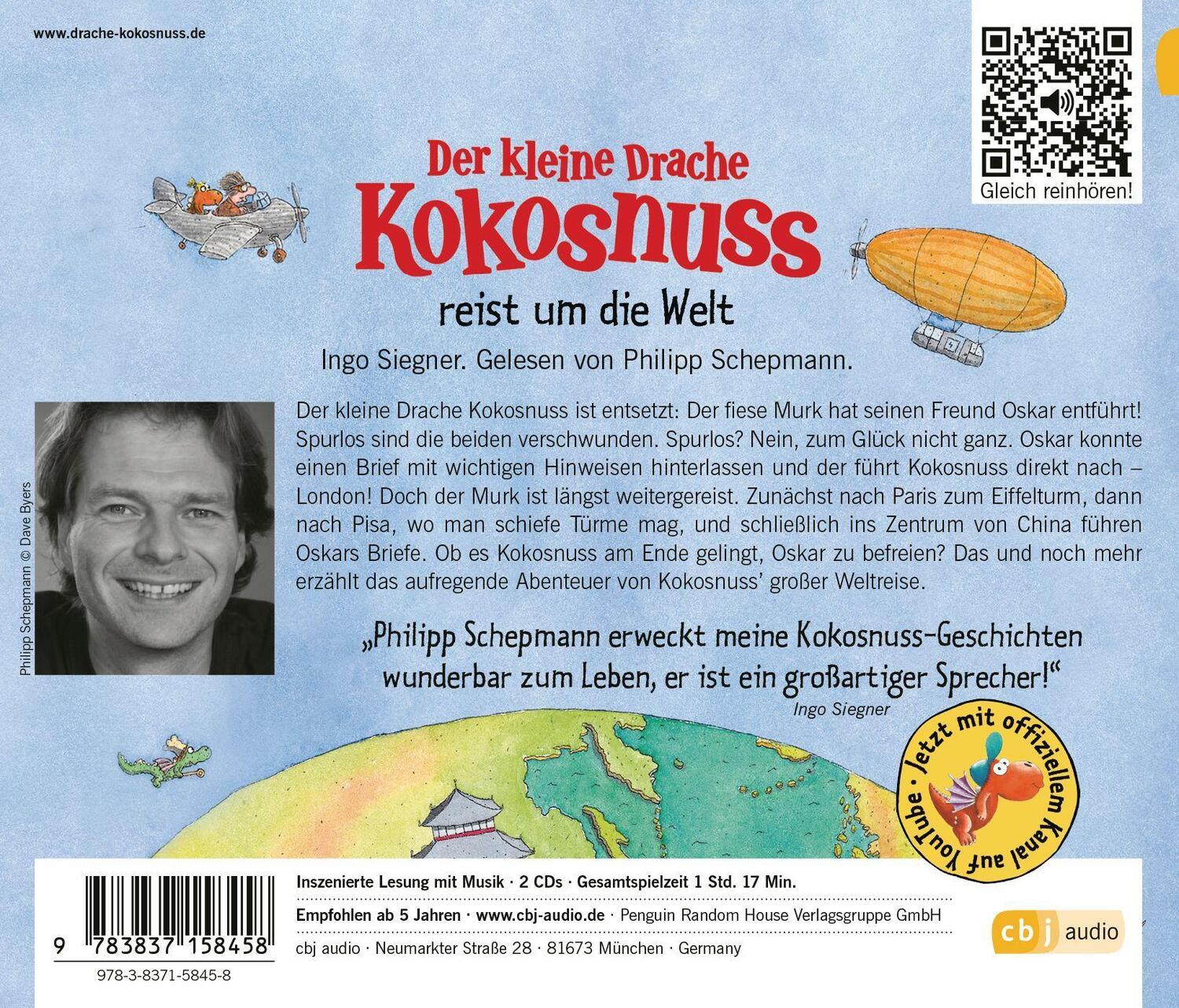 Bild: 9783837158458 | Der kleine Drache Kokosnuss reist um die Welt | Ingo Siegner | CD