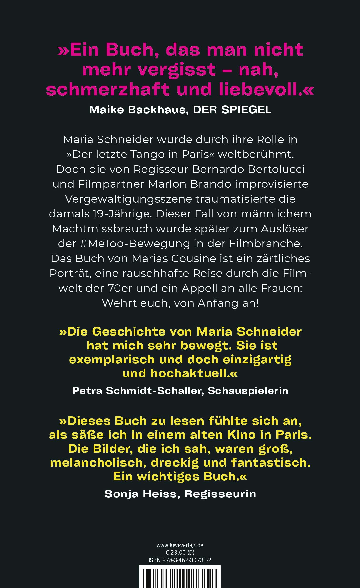 Rückseite: 9783462007312 | Die Geschichte der Maria Schneider | Vanessa Schneider | Buch | 208 S.