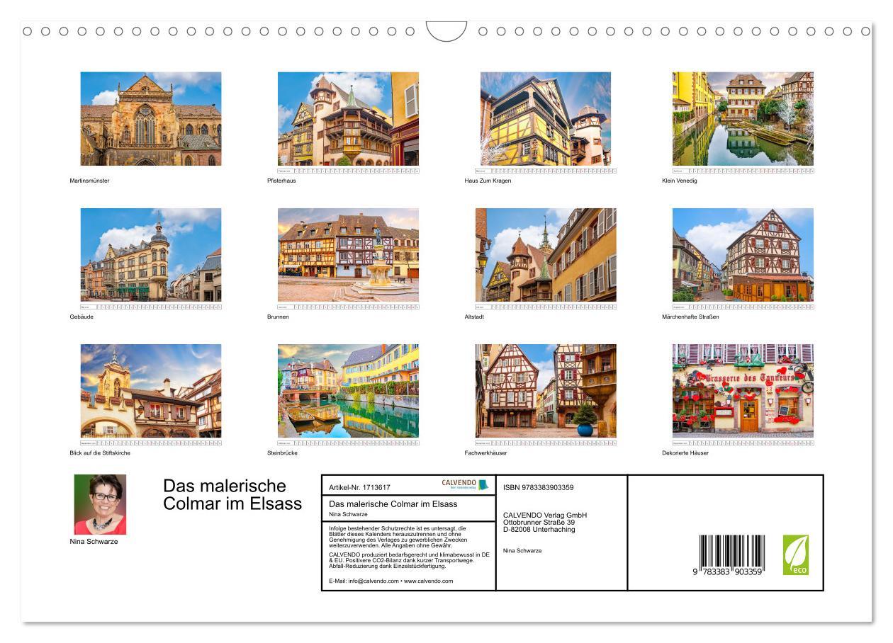 Bild: 9783383903359 | Das malerische Colmar im Elsass (Wandkalender 2025 DIN A3 quer),...