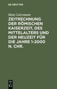Cover: 9783110100495 | Zeitrechnung der römischen Kaiserzeit, des Mittelalters und der...