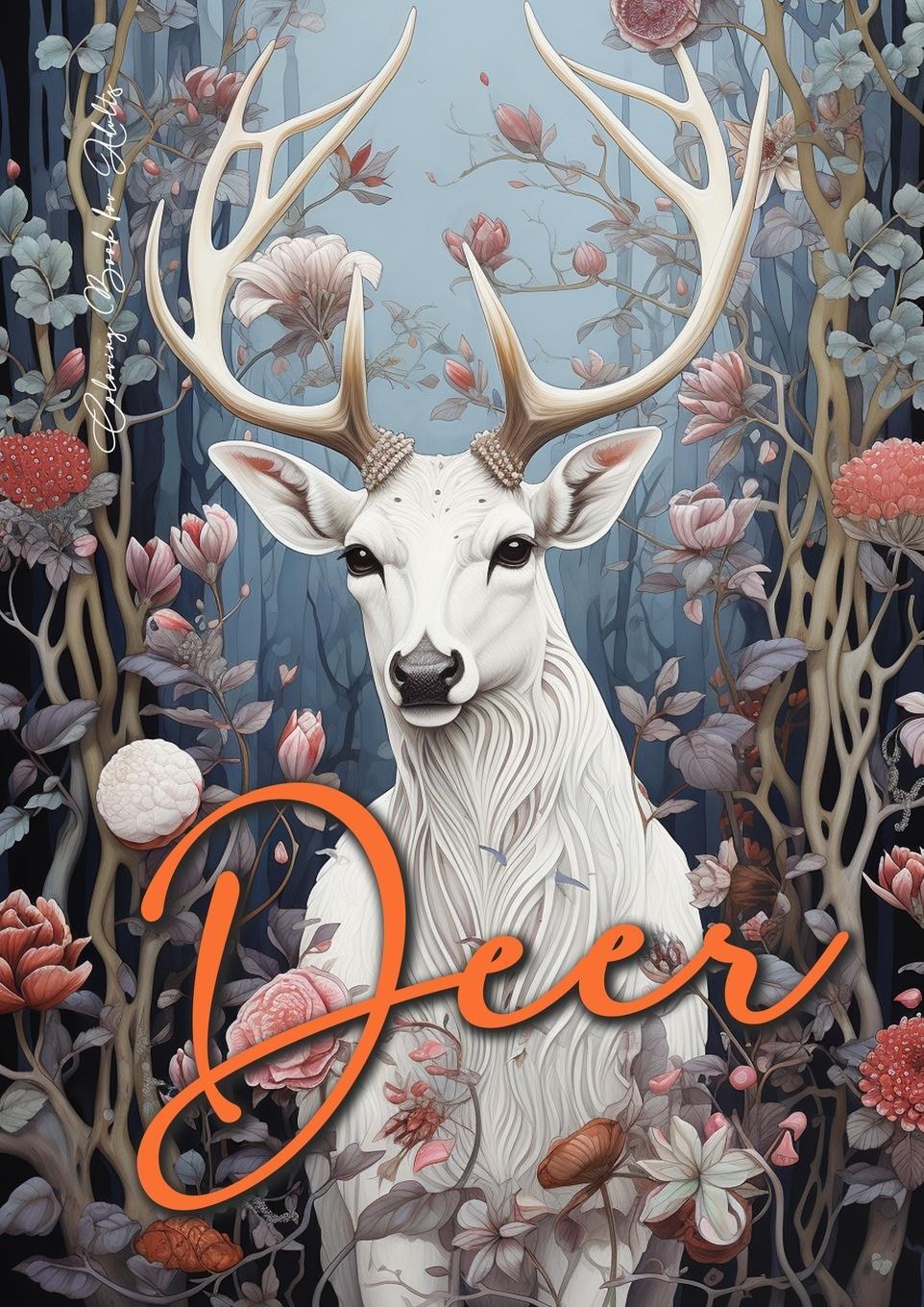 Cover: 9783758405433 | Deer Coloring Book for Adults | Monsoon Publishing | Taschenbuch