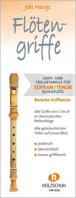 Cover: 9783864340277 | Jede Menge Flötengriffe - Sopran/Tenor (Barocke Griffweise) | Deutsch