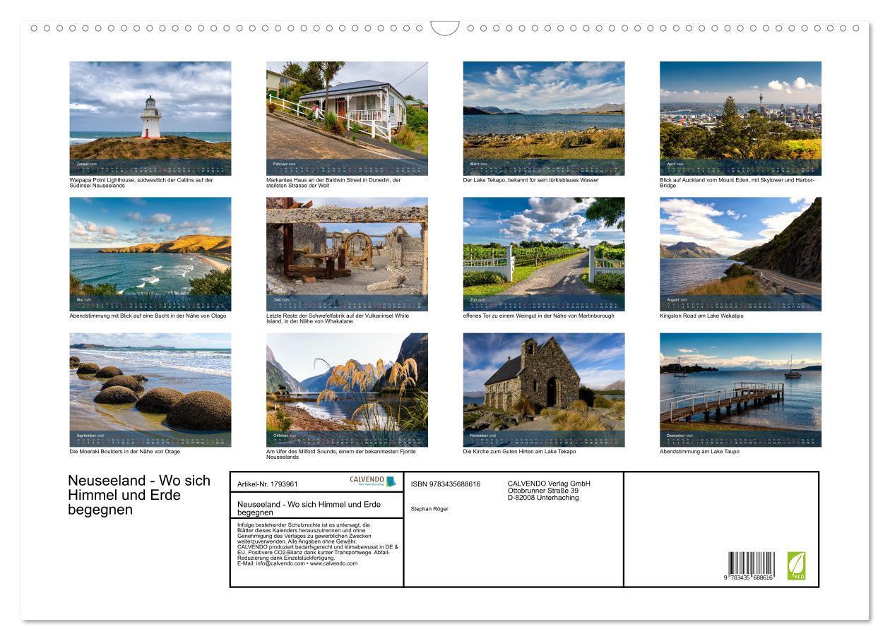 Bild: 9783435688616 | Neuseeland - Wo sich Himmel und Erde begegnen (Wandkalender 2025...