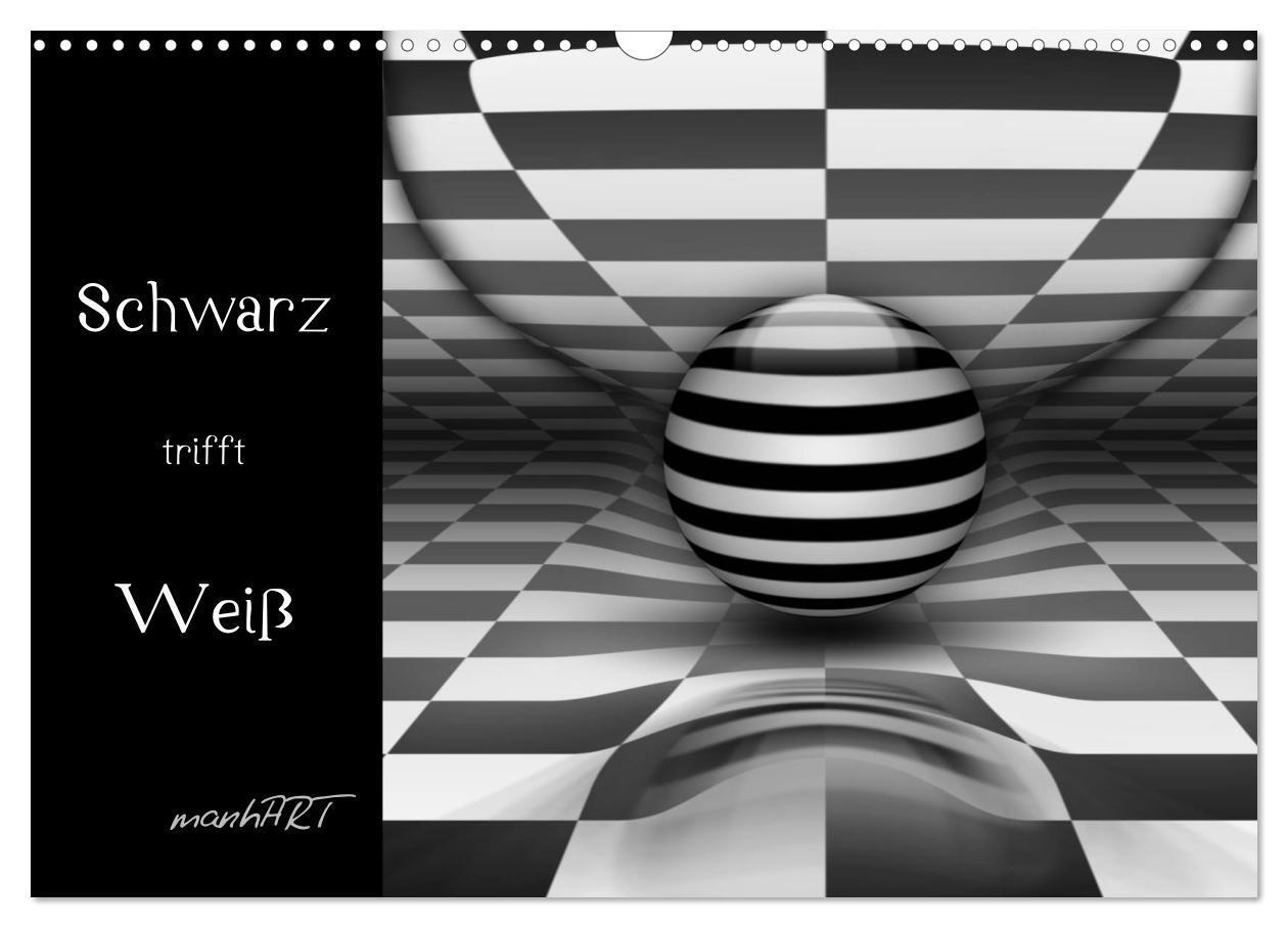Cover: 9783383587504 | Schwarz trifft Weiß (Wandkalender 2024 DIN A3 quer), CALVENDO...