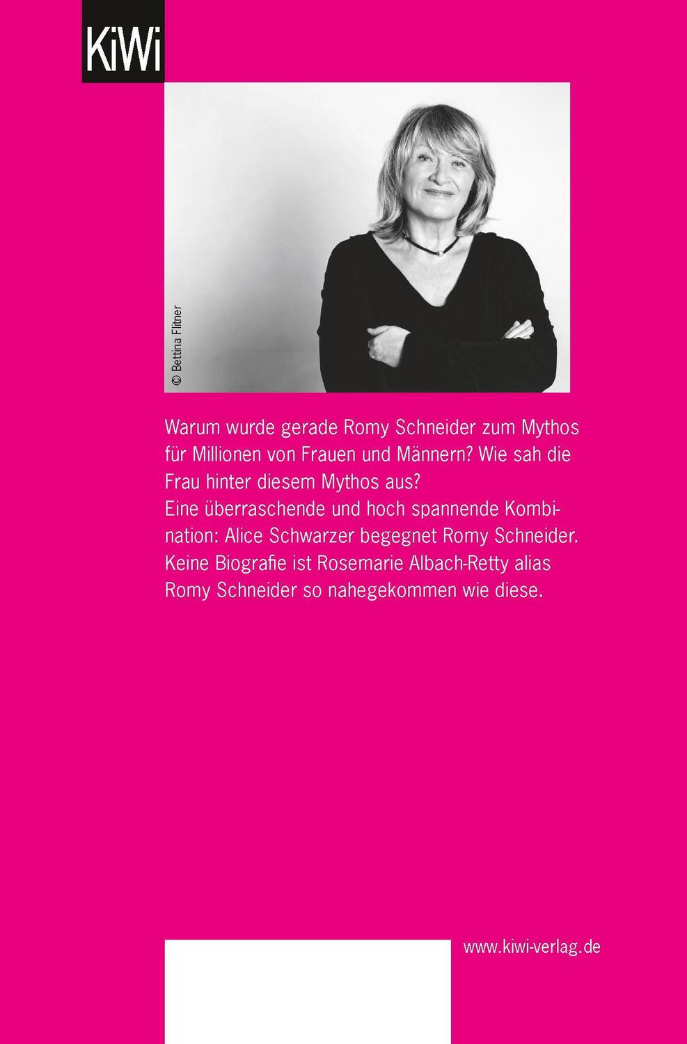 Rückseite: 9783462040555 | Romy Schneider | Mythos und Leben | Alice Schwarzer | Taschenbuch