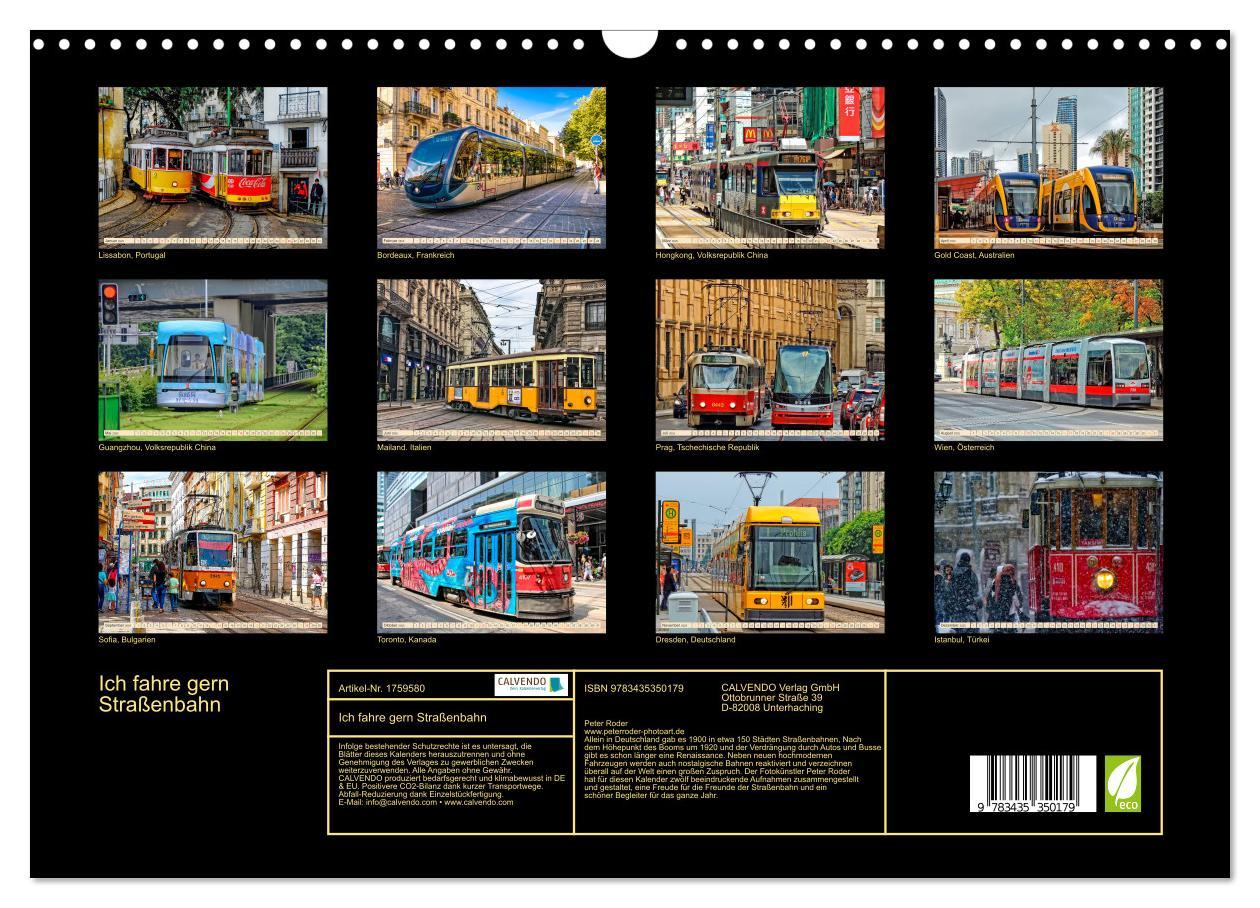 Bild: 9783435350179 | Ich fahre gern Straßenbahn (Wandkalender 2025 DIN A3 quer),...