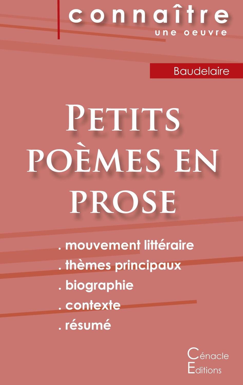 Cover: 9782367889702 | Fiche de lecture Petits poèmes en prose de Baudelaire (Analyse...