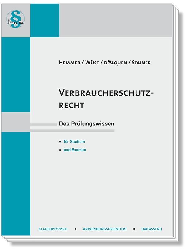 Cover: 9783861938415 | Verbraucherschutzrecht | Karl-Edmund Hemmer (u. a.) | Taschenbuch