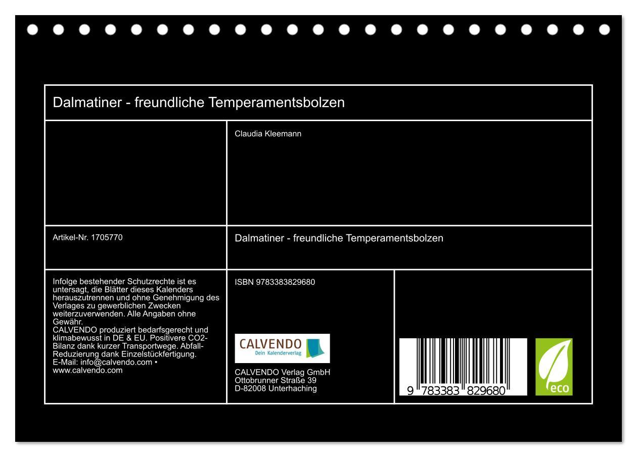 Bild: 9783383829680 | Dalmatiner - freundliche Temperamentsbolzen (Tischkalender 2025 DIN...