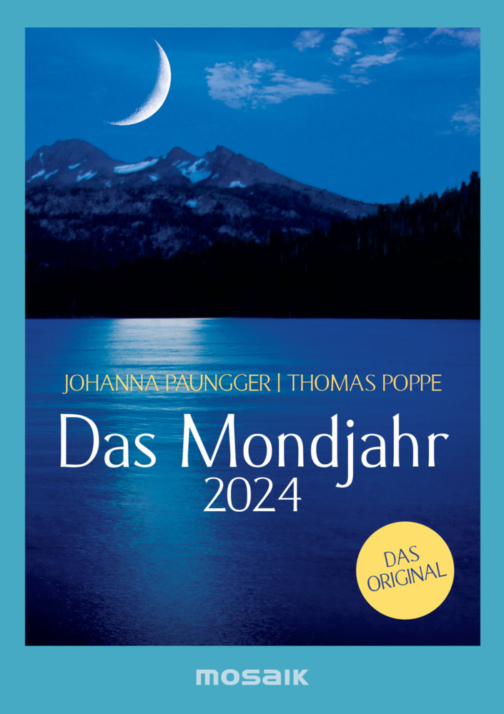 Cover: 9783442319756 | Das Mondjahr 2024 - s/w Taschenkalender | Das Original | Kalender