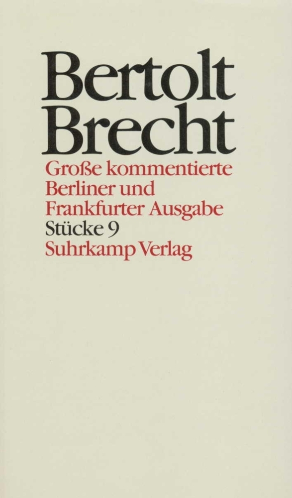 Cover: 9783518400098 | Stücke. Tl.9 | Bertolt Brecht | Buch | 462 S. | Deutsch | 1992