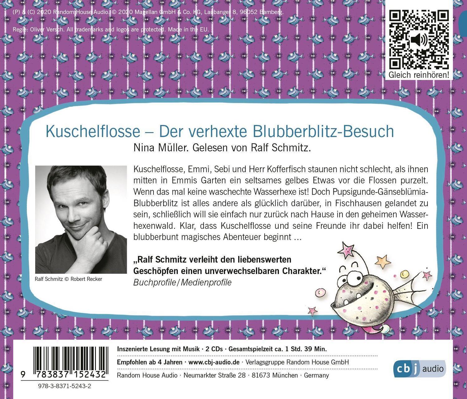 Bild: 9783837152432 | Kuschelflosse 06. Der verhexte Blubberblitz-Besuch | Nina Müller | CD