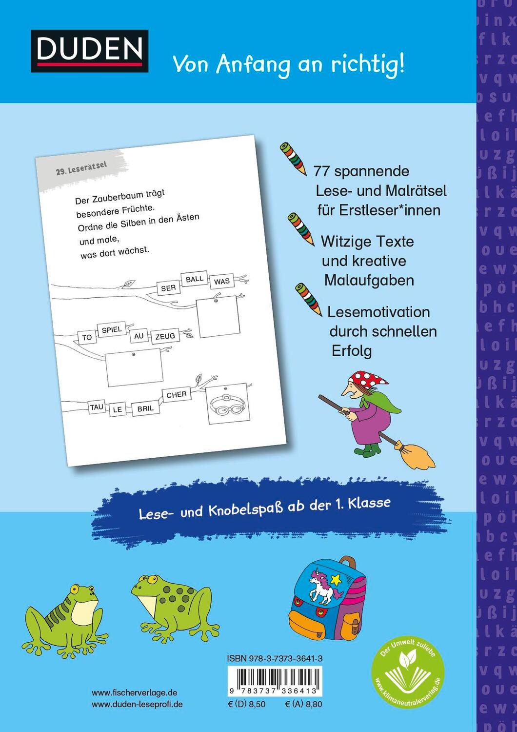 Rückseite: 9783737336413 | Duden Leseprofi - Lustiger Rätselspaß für Erstleser, 1. Klasse | Buch