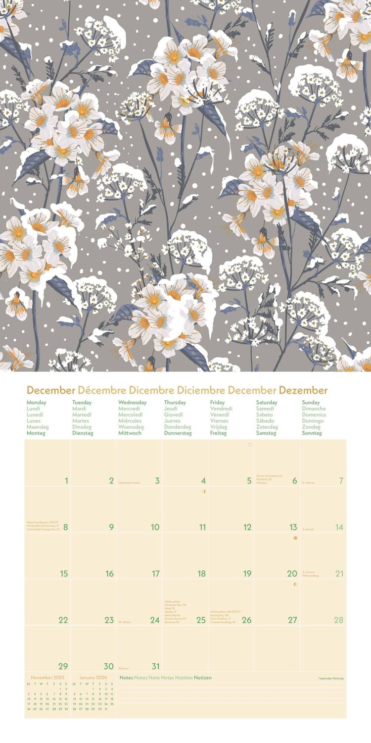 Bild: 4002725981721 | GreenLine Floral 2025 - Wand-Kalender - Broschüren-Kalender - 30x30...