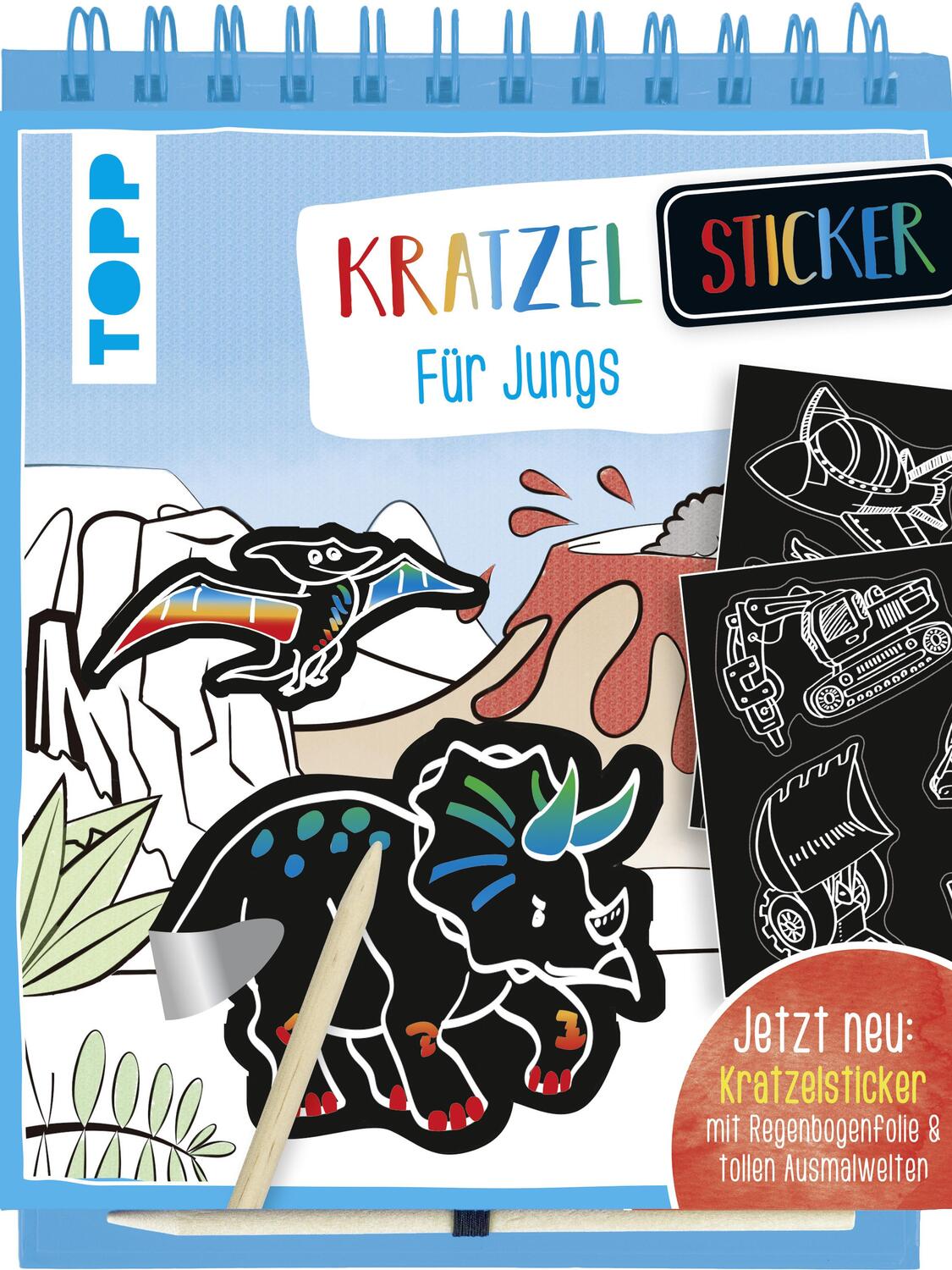 Cover: 9783772484278 | Kratzel-Stickerbuch für Jungs | Frechverlag | Taschenbuch | Deutsch