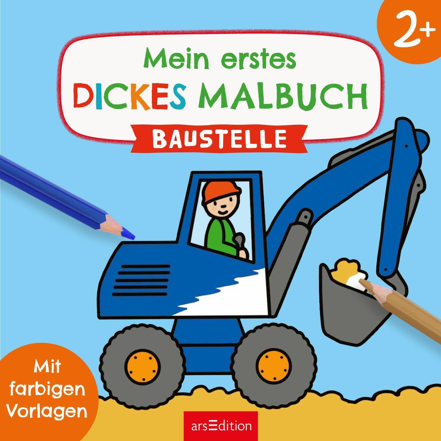 Bild: 9783845850252 | Mein erstes dickes Malbuch ab 2 - Baustelle | Mit farbigen Vorlagen