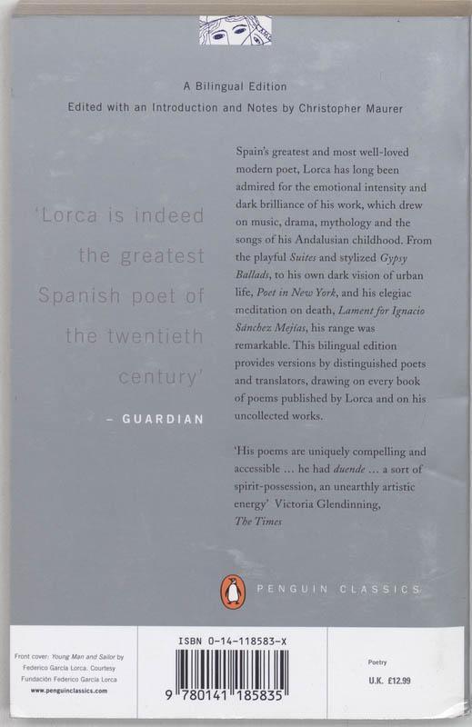 Rückseite: 9780141185835 | Selected Poems | Federico García Lorca | Taschenbuch | Englisch | 2001