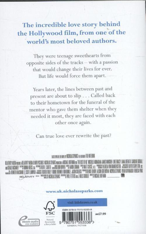 Rückseite: 9780751553338 | The Best of Me. Film Tie-In | Nicholas Sparks | Taschenbuch | Englisch