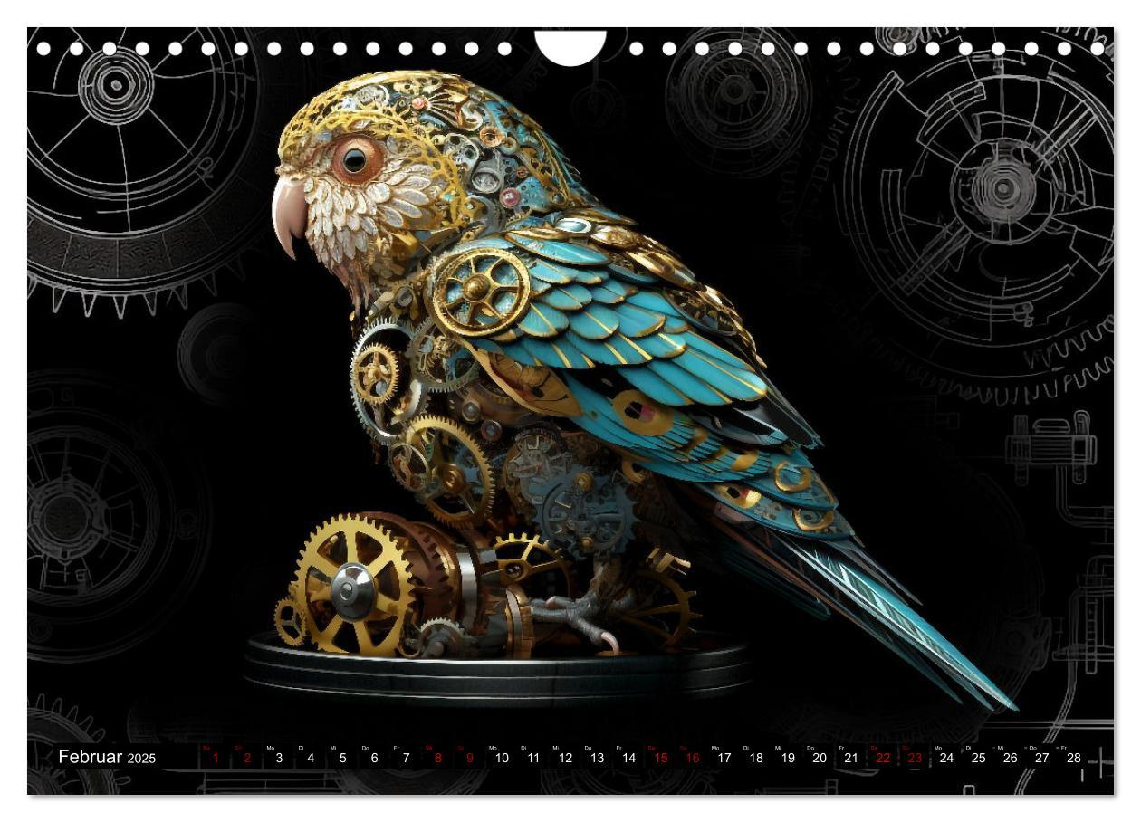 Bild: 9783383865404 | Mechanische Steampunk Tierwelt (Wandkalender 2025 DIN A4 quer),...