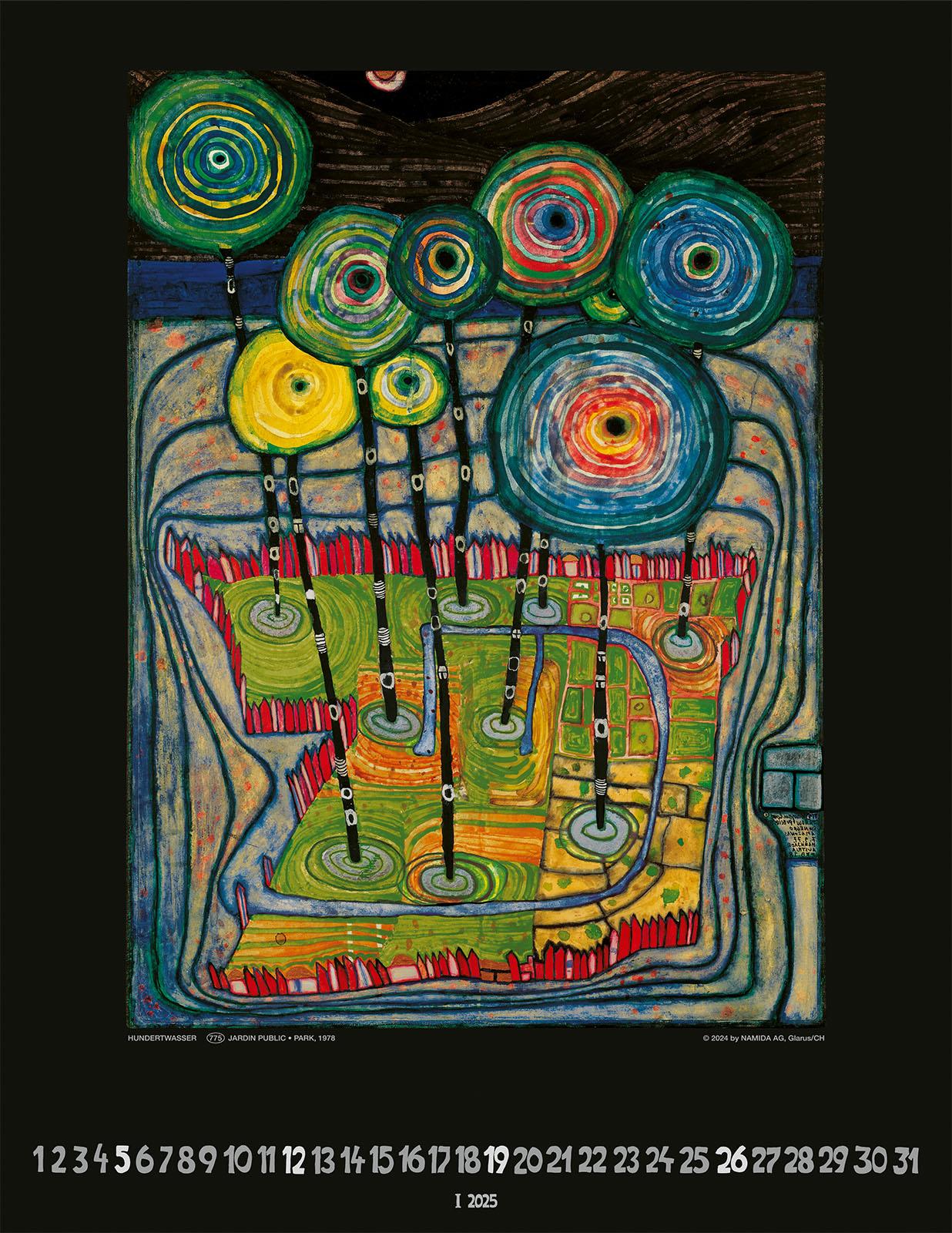 Bild: 9783910430136 | Hundertwasser Art Calendar 2025 | Wörner Verlag GmbH | Kalender | 2025