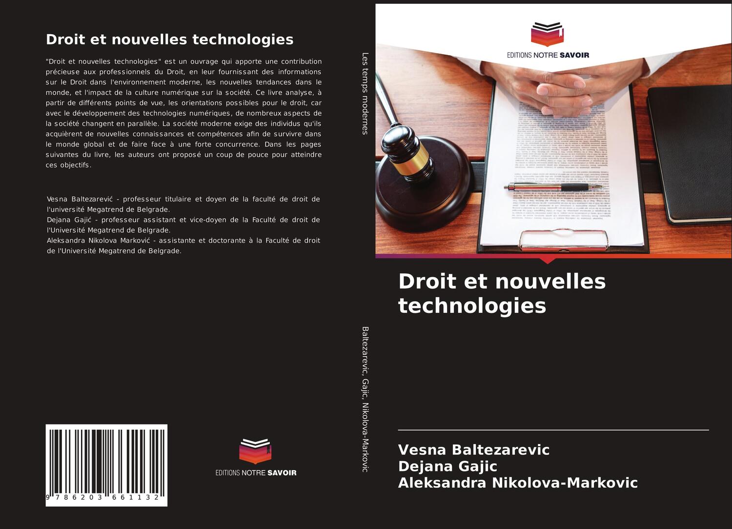 Cover: 9786203661132 | Droit et nouvelles technologies | Vesna Baltezarevic (u. a.) | Buch