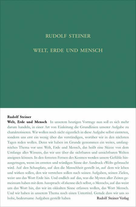 Cover: 9783727410512 | Welt, Erde und Mensch | Rudolf Steiner | Buch | Deutsch | 2017