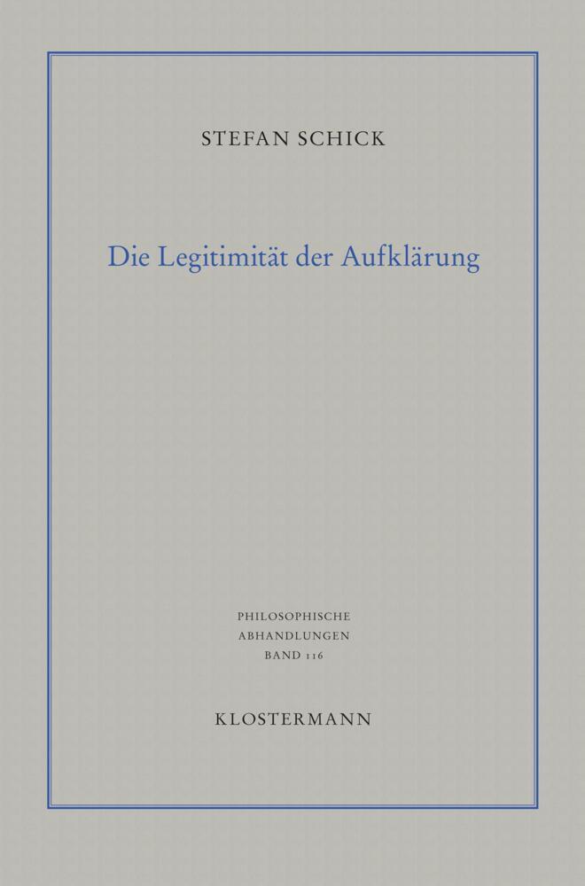 Cover: 9783465043928 | Die Legitimität der Aufklärung | Stefan Schick | Taschenbuch | Deutsch