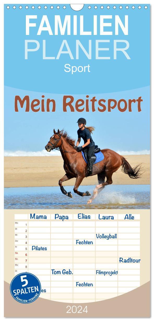 Cover: 9783383104220 | Familienplaner 2024 - Mein Reitsport Kalender mit 5 Spalten...