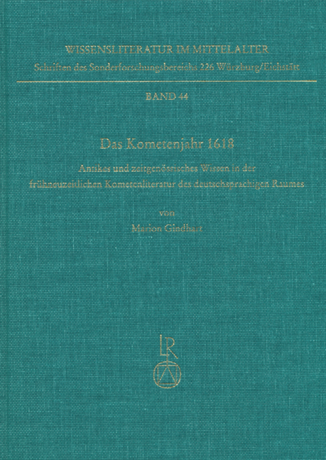 Cover: 9783895004872 | Das Kometenjahr 1618 | Marion Gindhart | Buch | Deutsch | Reichert