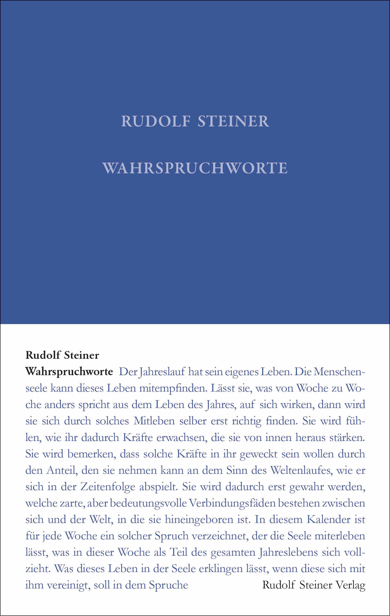 Cover: 9783727404023 | Wahrspruchworte | Rudolf Steiner | Buch | 454 S. | Deutsch | 2019