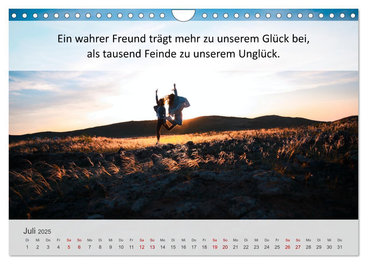 Bild: 9783435020768 | Motivationssprüche Freundschaft (Wandkalender 2025 DIN A4 quer),...