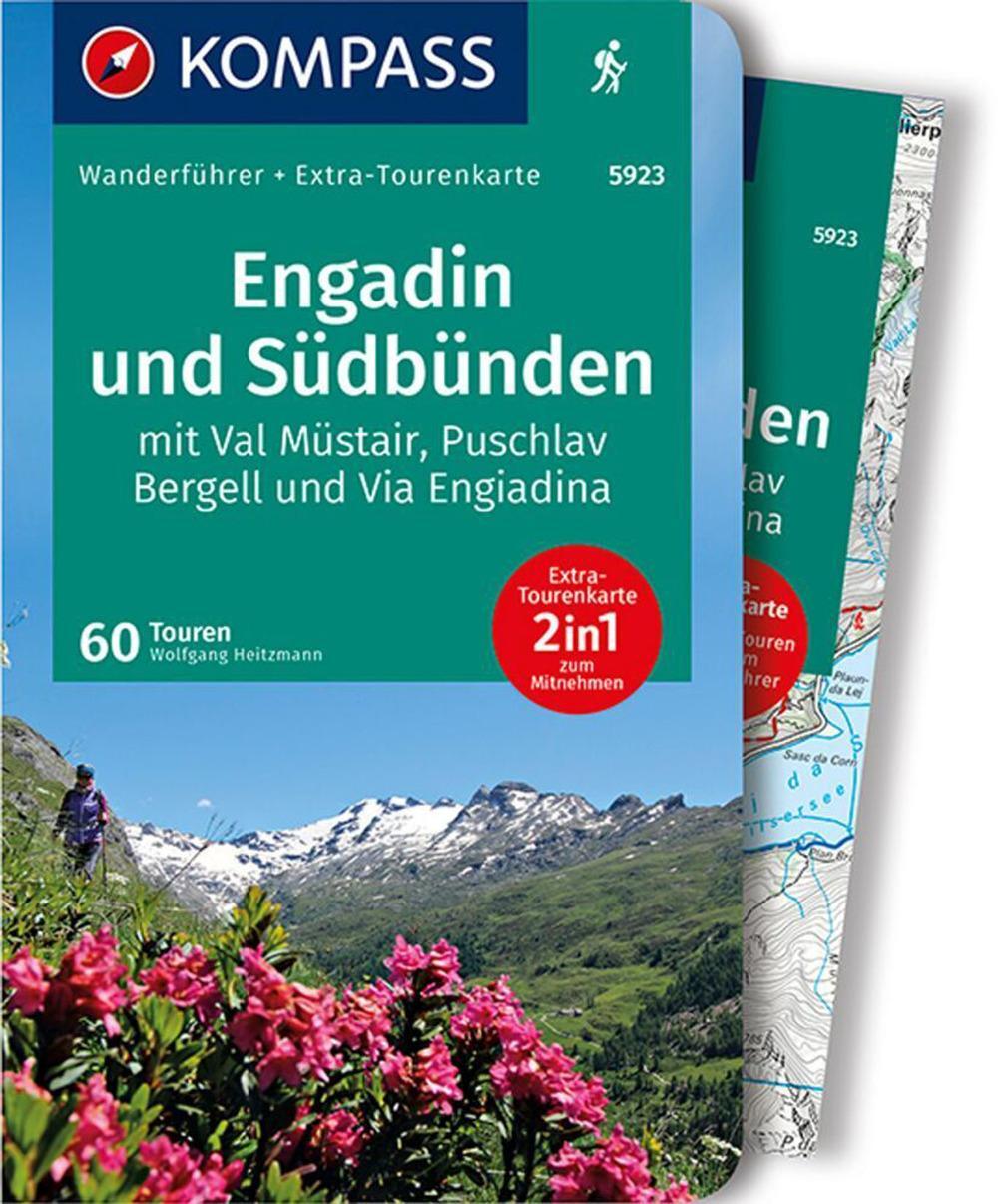 Cover: 9783990445785 | KOMPASS Wanderführer Engadin und Südbünden, 60 Touren | Heitzmann