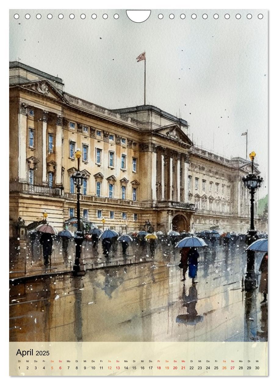 Bild: 9783435871865 | London - ein Regentag (Wandkalender 2025 DIN A4 hoch), CALVENDO...