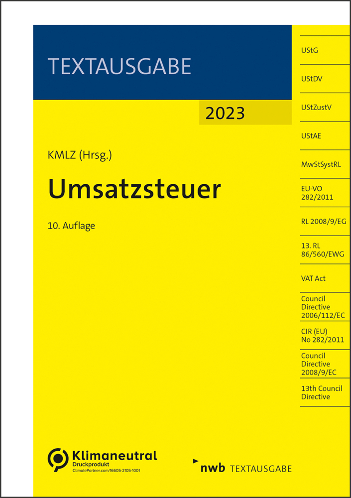 Cover: 9783482646805 | Umsatzsteuer | KMLZ | Bundle | 1 Bundle | Deutsch | 2023 | NWB Verlag