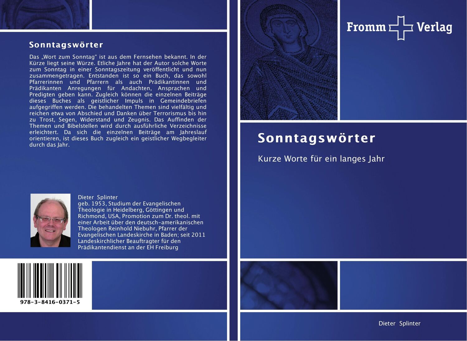 Cover: 9783841603715 | Sonntagswörter | Kurze Worte für ein langes Jahr | Dieter Splinter