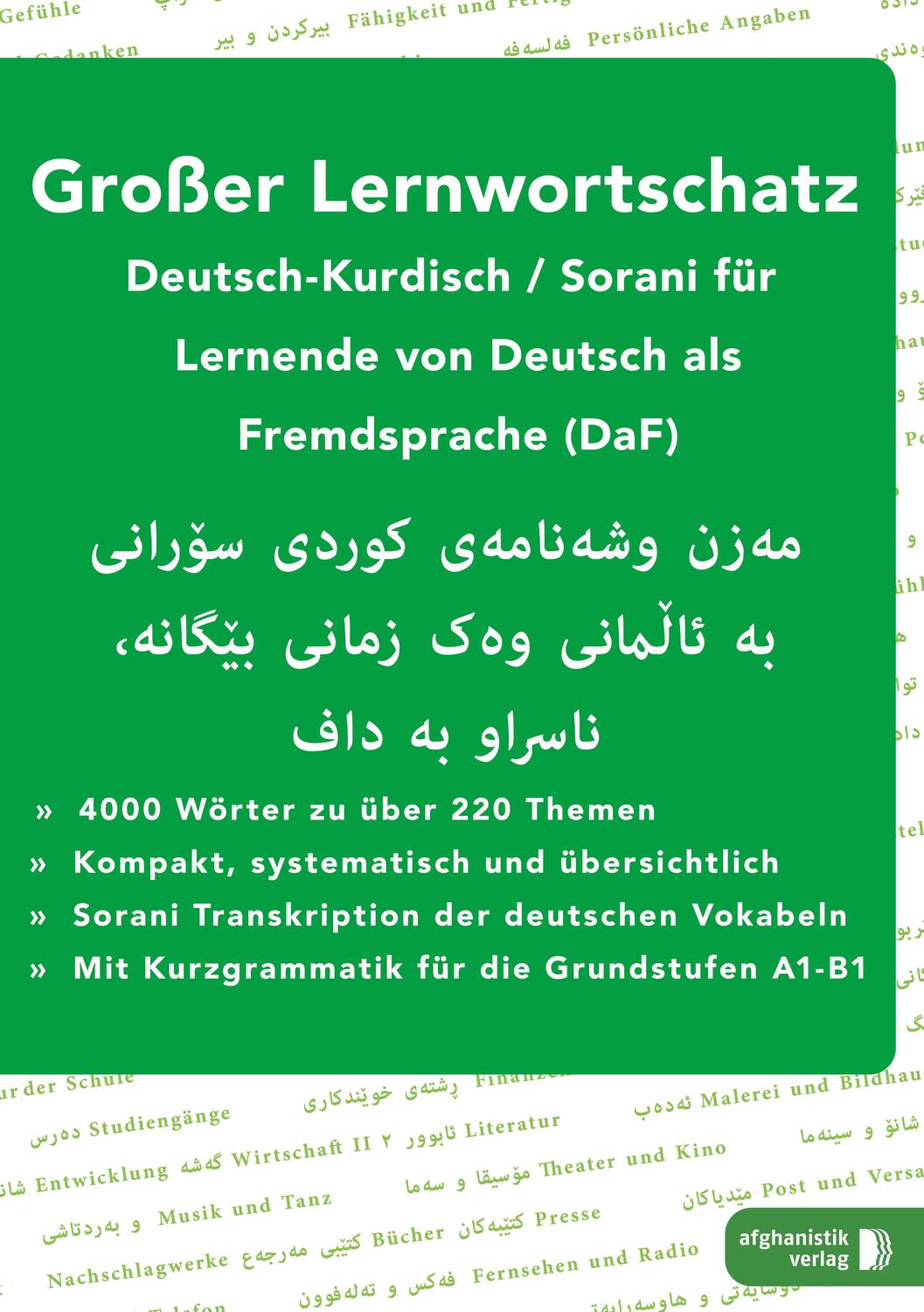 Cover: 9783945348574 | Großer Lernwortschatz Deutsch-Kurdisch Sorani | Taschenbuch | 188 S.