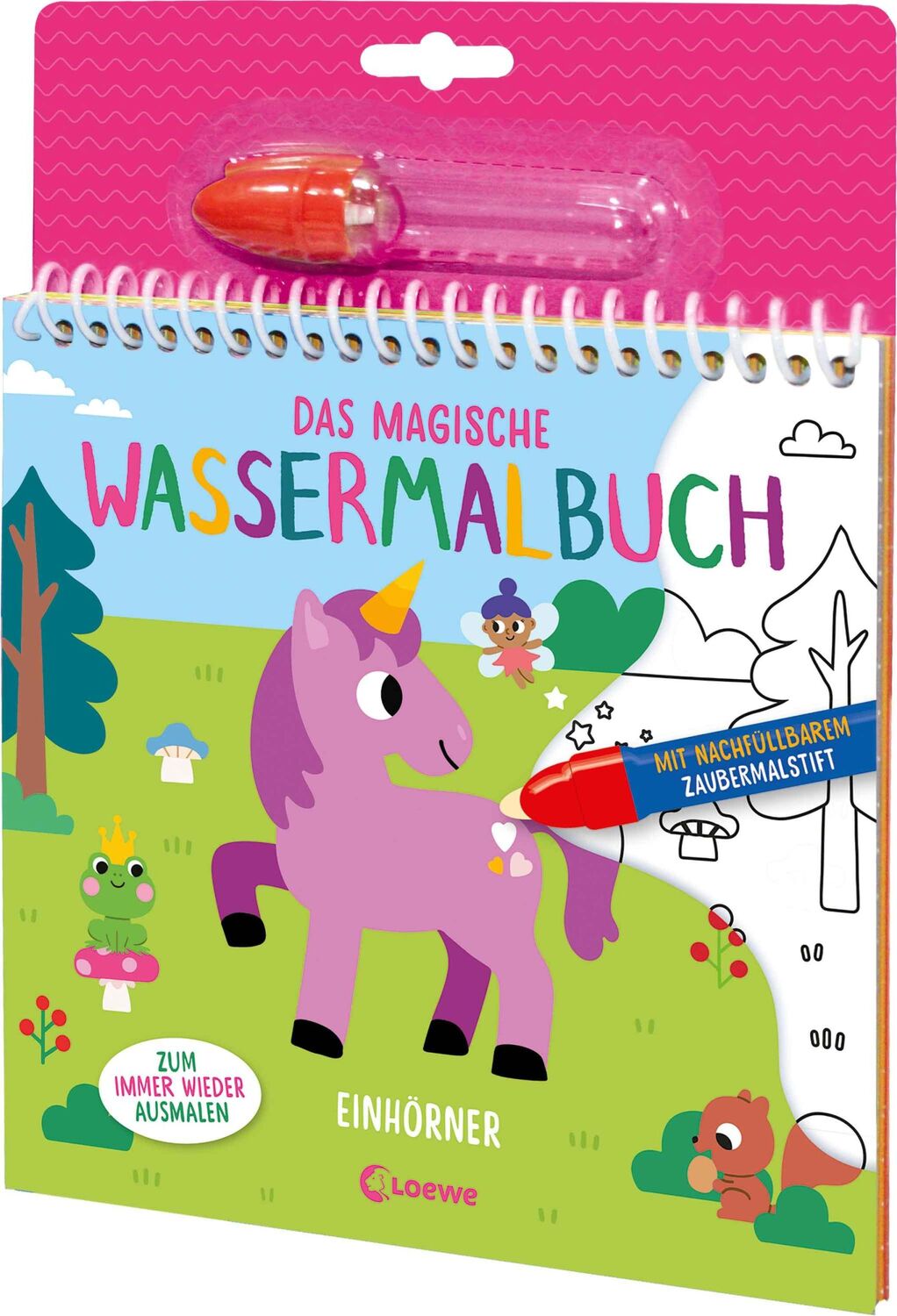 Cover: 9783743219380 | Das magische Wassermalbuch - Einhörner | Loewe Kreativ | Taschenbuch