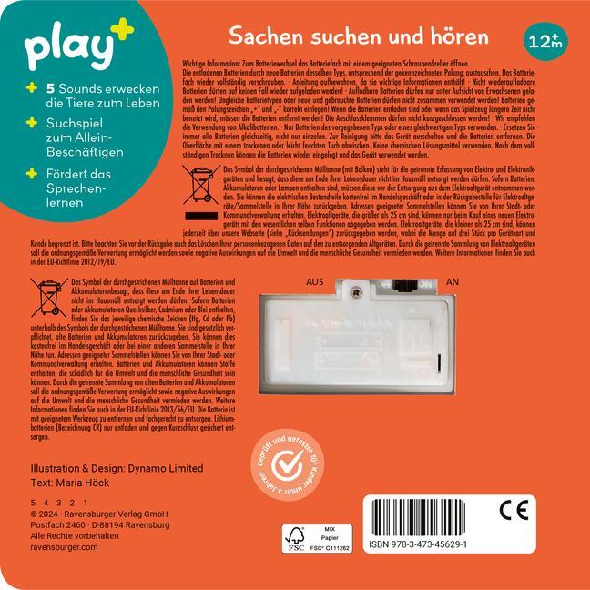 Bild: 9783473456291 | Ravensburger Play+ Mein allererstes Soundbuch: Tierkinder (Sachen...