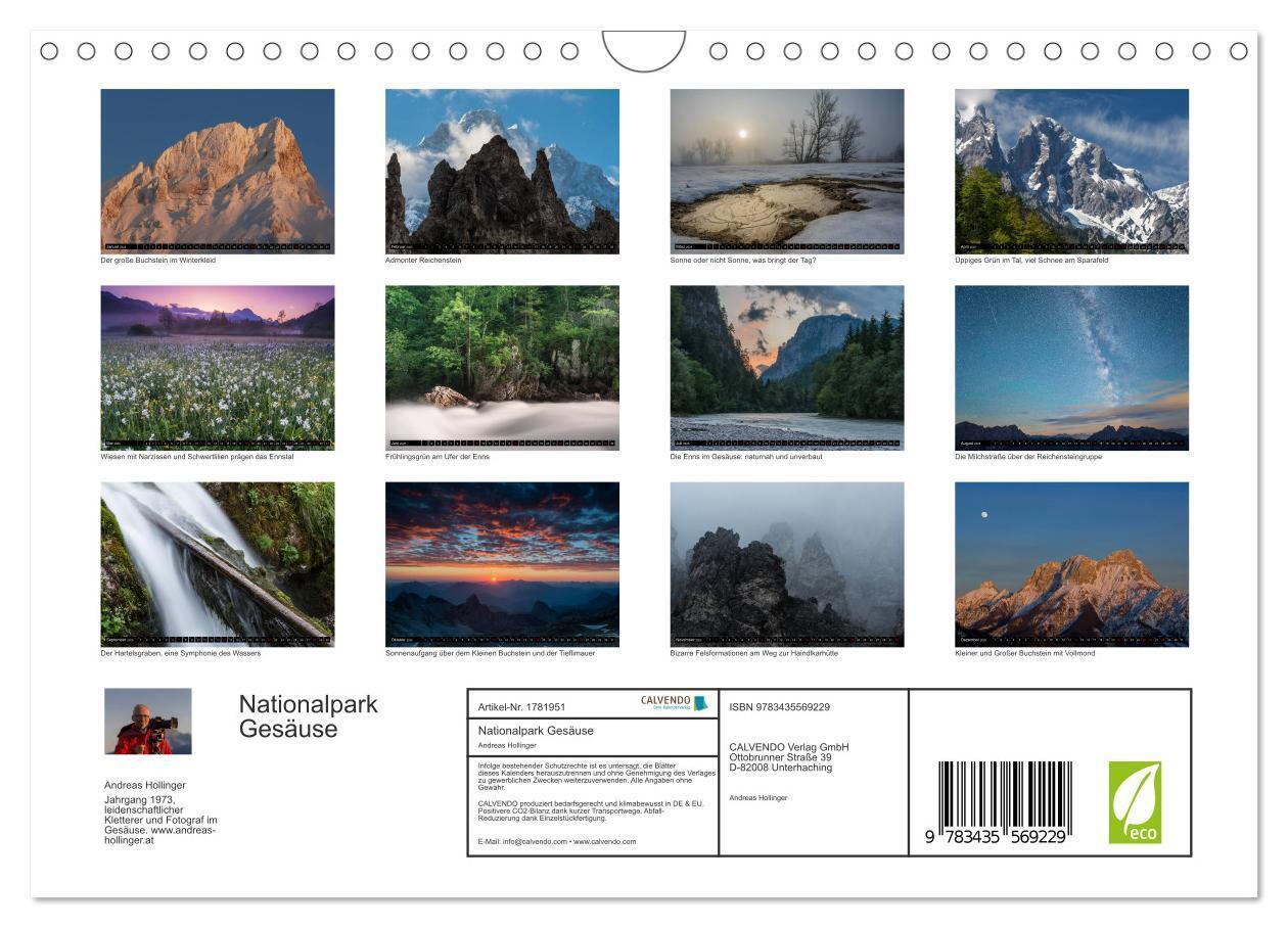 Bild: 9783435569229 | Nationalpark Gesäuse (Wandkalender 2025 DIN A4 quer), CALVENDO...