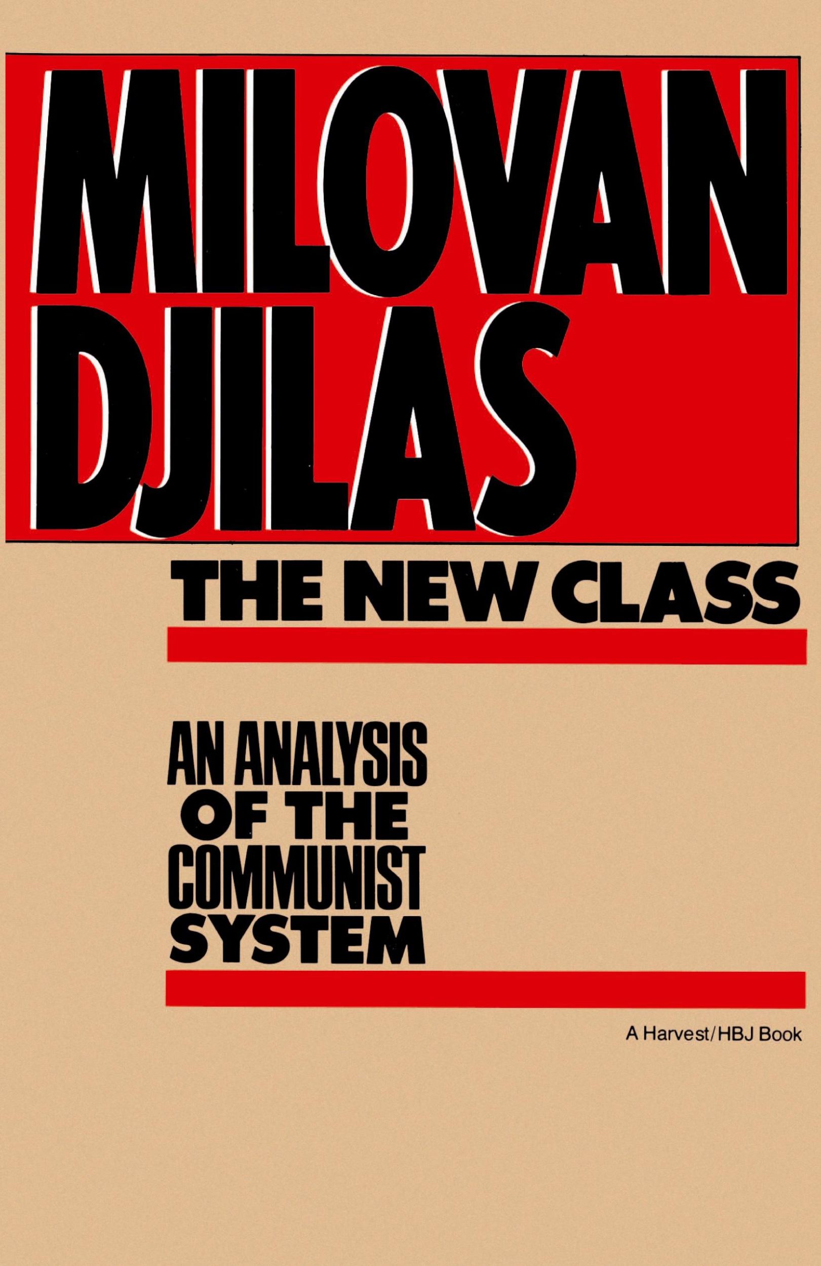 Cover: 9780156654890 | The New Class | An Analysis of the Communist System | Milovan Djilas