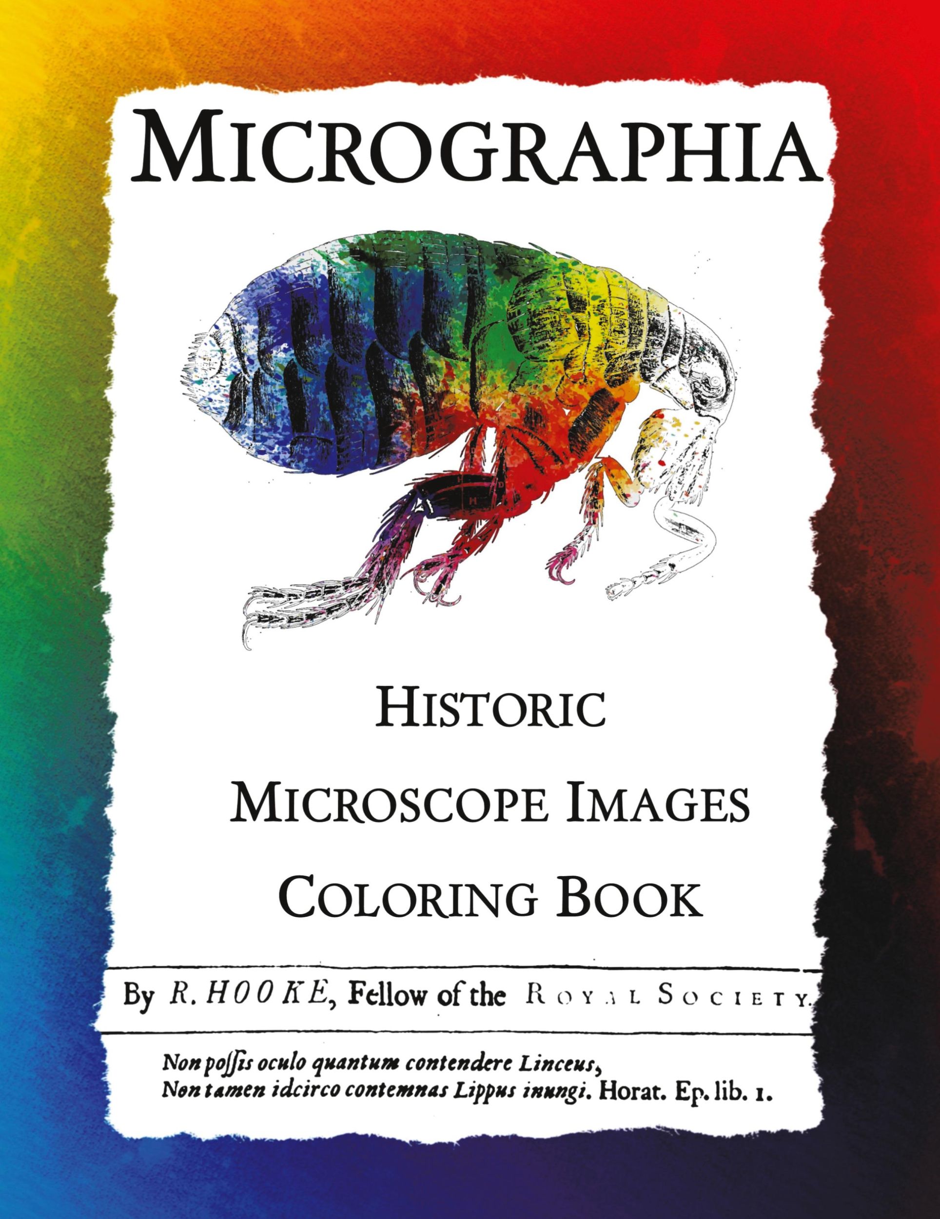 Cover: 9781943476312 | Micrographia | Historic Microscope Images Coloring Book | Frankie Bow