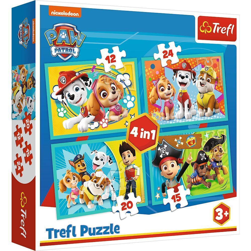 Cover: 5900511343465 | 4 in 1 Puzzle - Paw Patrol (Kinderpuzzle) | Spiel | In Spielebox