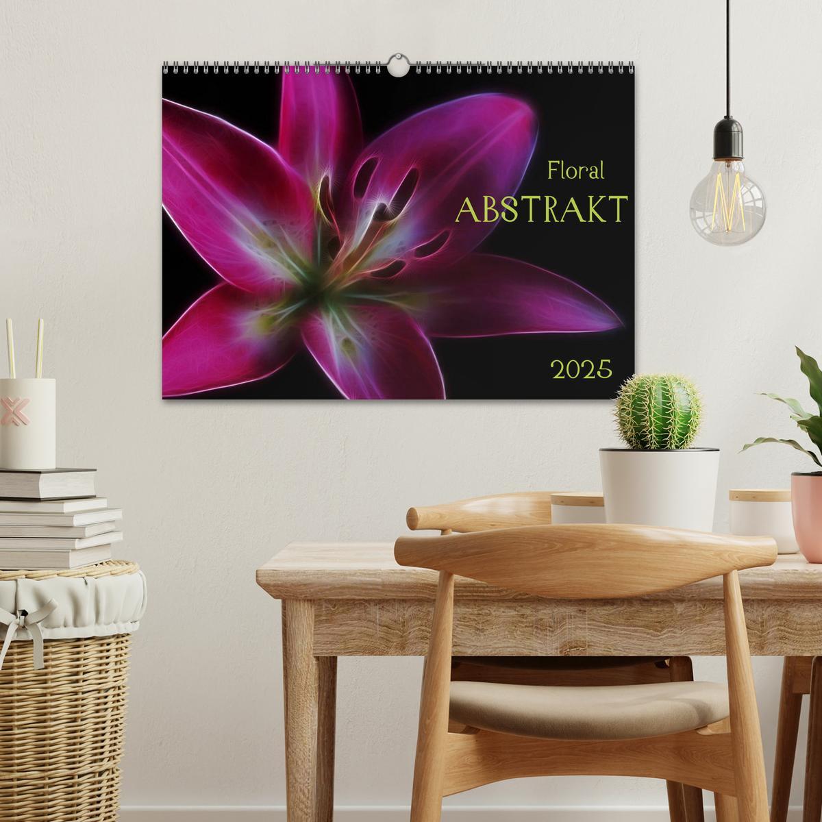 Bild: 9783435771554 | Floral Abstrakt 2025 (Wandkalender 2025 DIN A3 quer), CALVENDO...