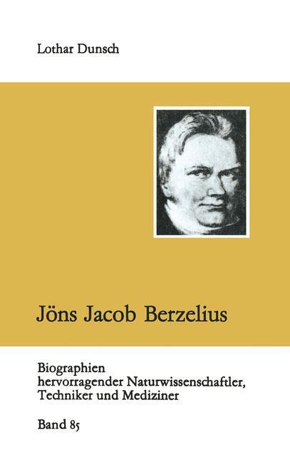 Cover: 9783322003171 | Jöns Jacob Berzelius | Lothar Dunsch | Taschenbuch | Paperback | 1986