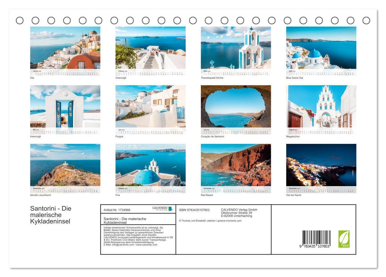 Bild: 9783435107803 | Santorini - Die malerische Kykladeninsel (Tischkalender 2025 DIN A5...